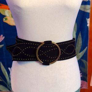 S genuine leather hippy/boho studded belt